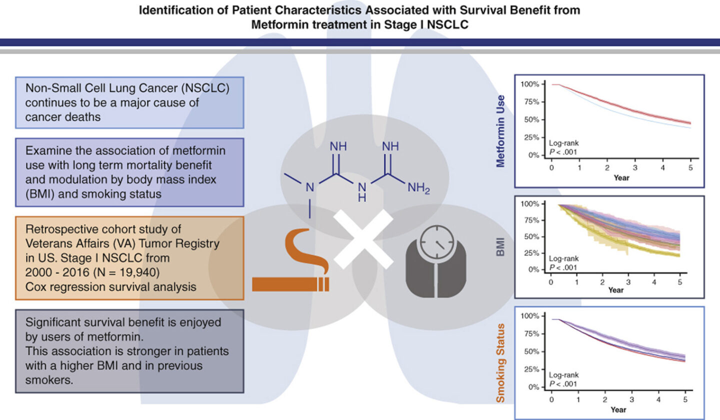 Identification of patient characteristics associated with survival benefit from metformin treatment in patients with stage I non–small cell lung cancer